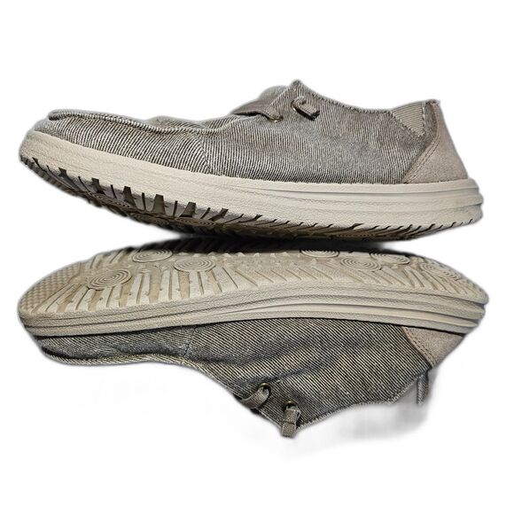 Skechers Melson-Raymon Canvas Slip-on Moccasin Casual Comfort Shoes Taupe sz 9.5 - Picture 2 of 6